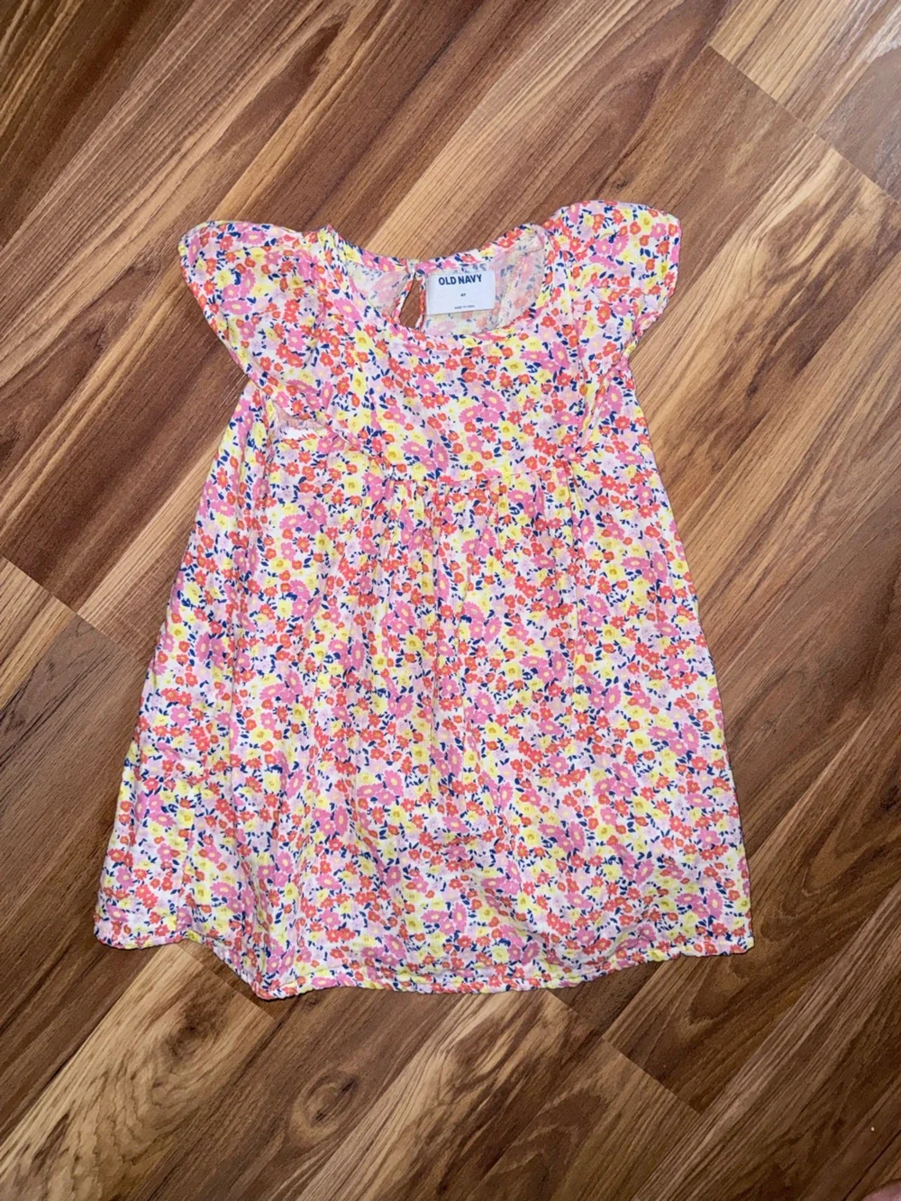 Old Navy Floral Pink and Yellow Sundress